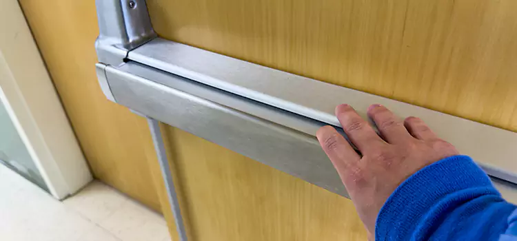 Installing a Push Bar on a Door Prior Lake